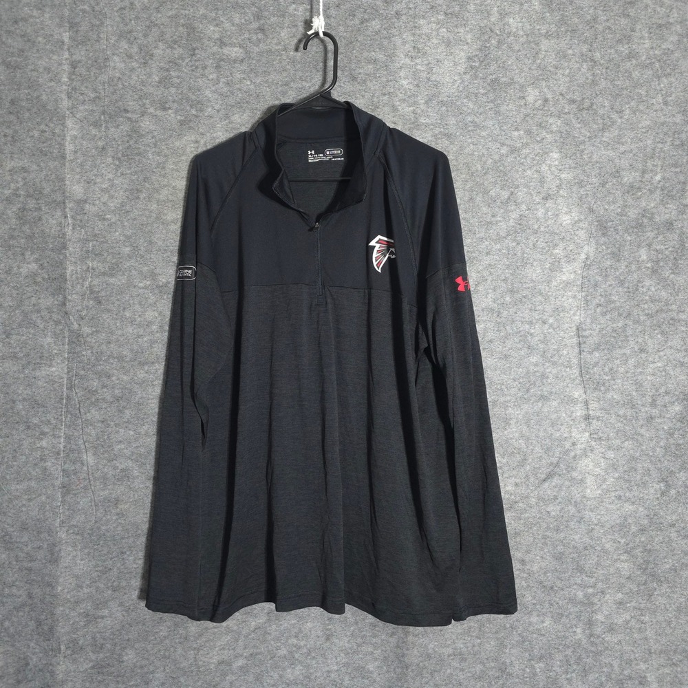 Under Armour Atlanta Falcons NFL Mens XL Black 1/4 Zip Combine HeatGear Pullover